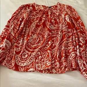 Red Paisley Women's Top
